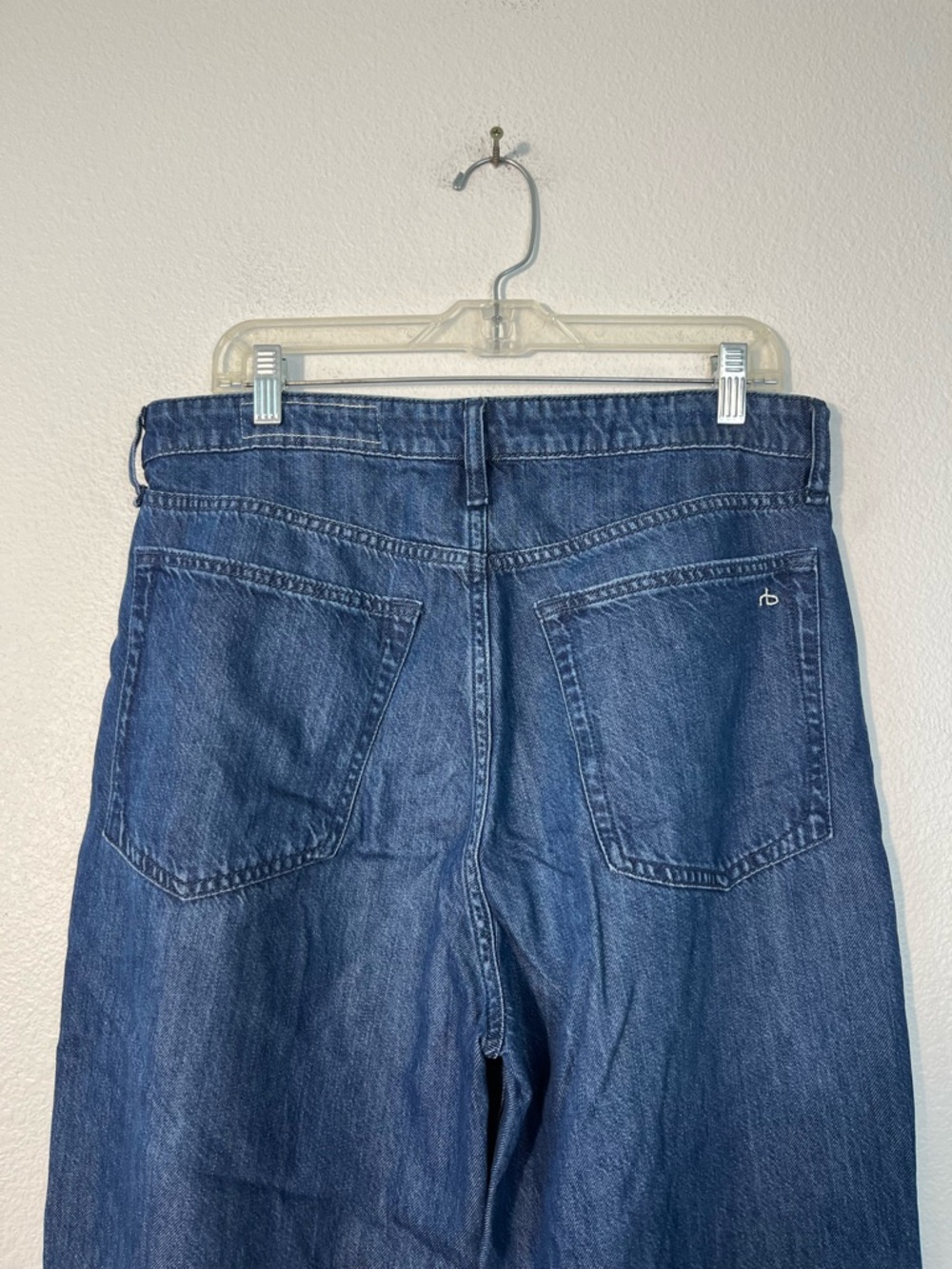 Rag & Bone Lori Mid Rise Wide Leg Darkwash Denim Jeans Size 29 - Picture 6 of 9